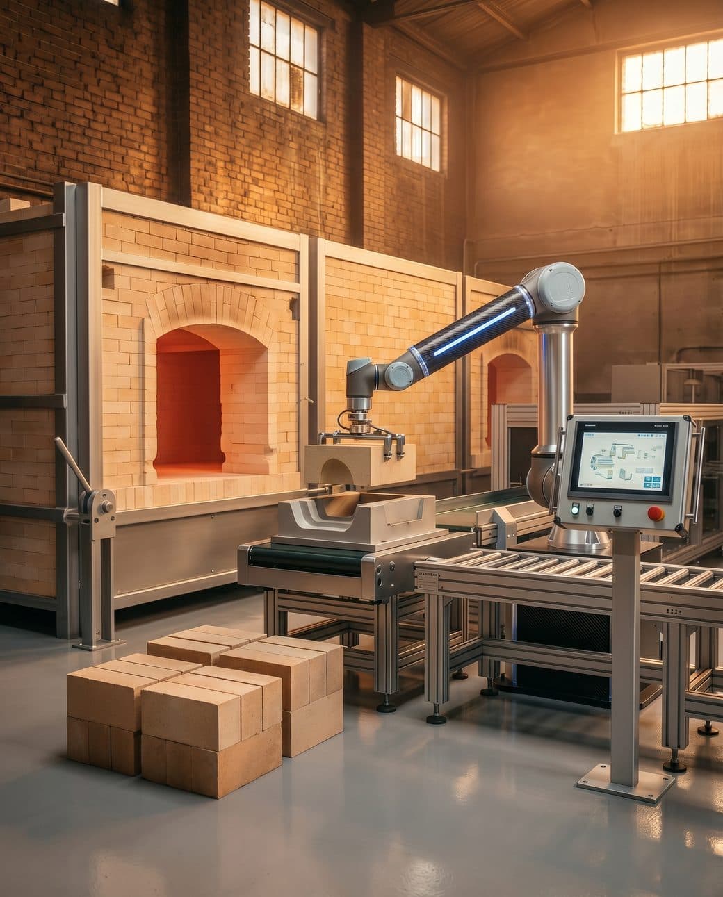 Automated refractory production line