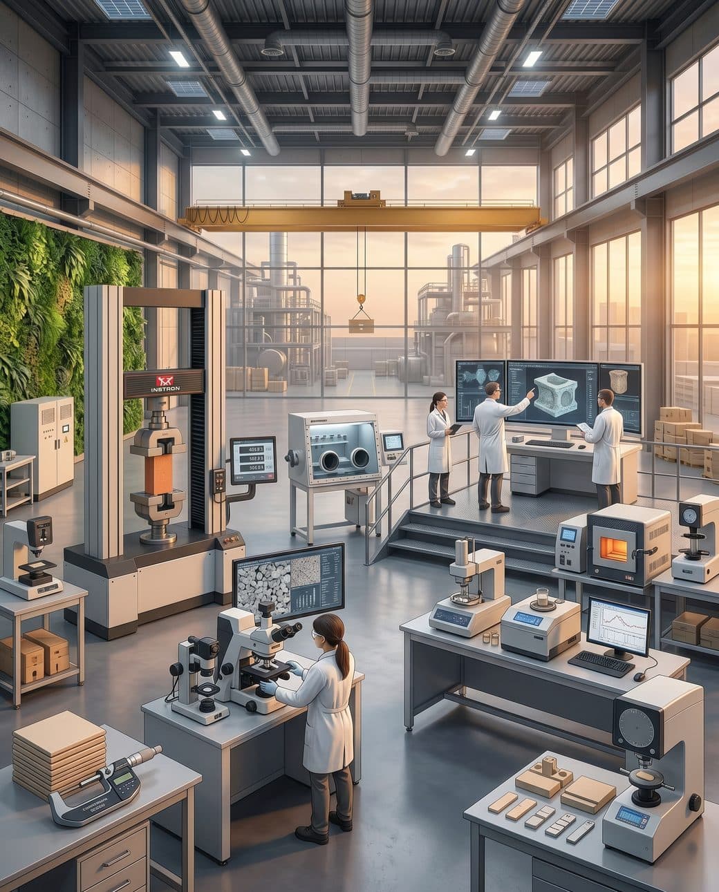 Technician running tests in the quality laboratory