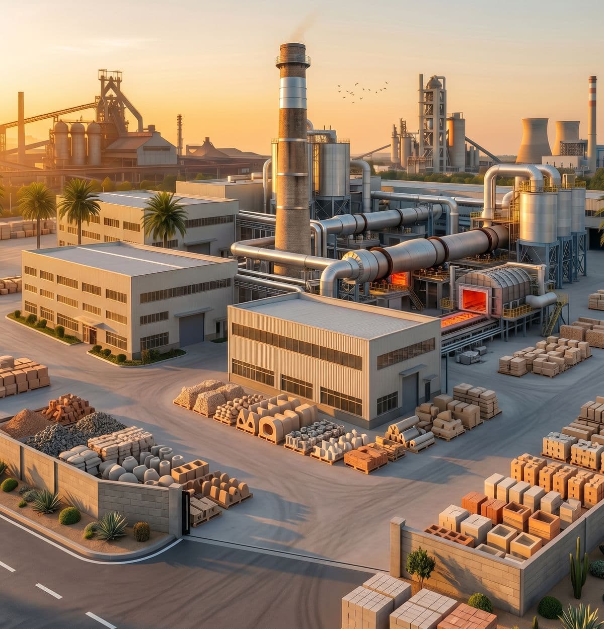 Aerial view of the Koshal Ceramics production plant