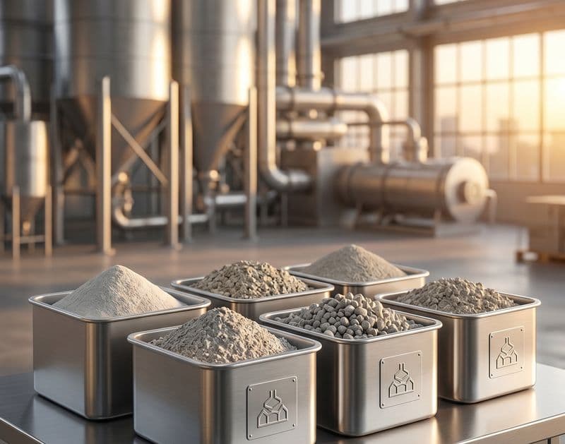 Trays of unshaped refractory castable materials